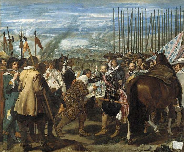 Diego Velazquez La rendicion de Breda was inspired by Velazquez first visit to Italy, oil painting image